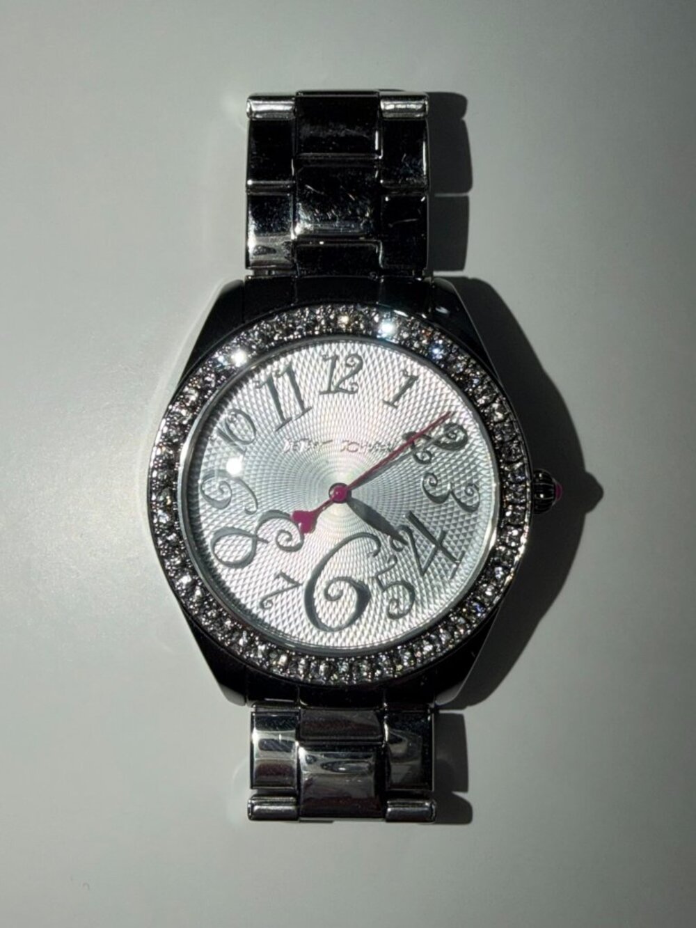 RARE VINTAGE Y2K Betsey Johnson Crystal Boyfriend Watch